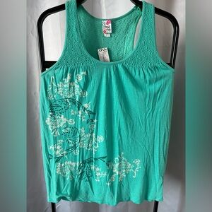 Honolua Wahine Smocked Racerback Tank Top